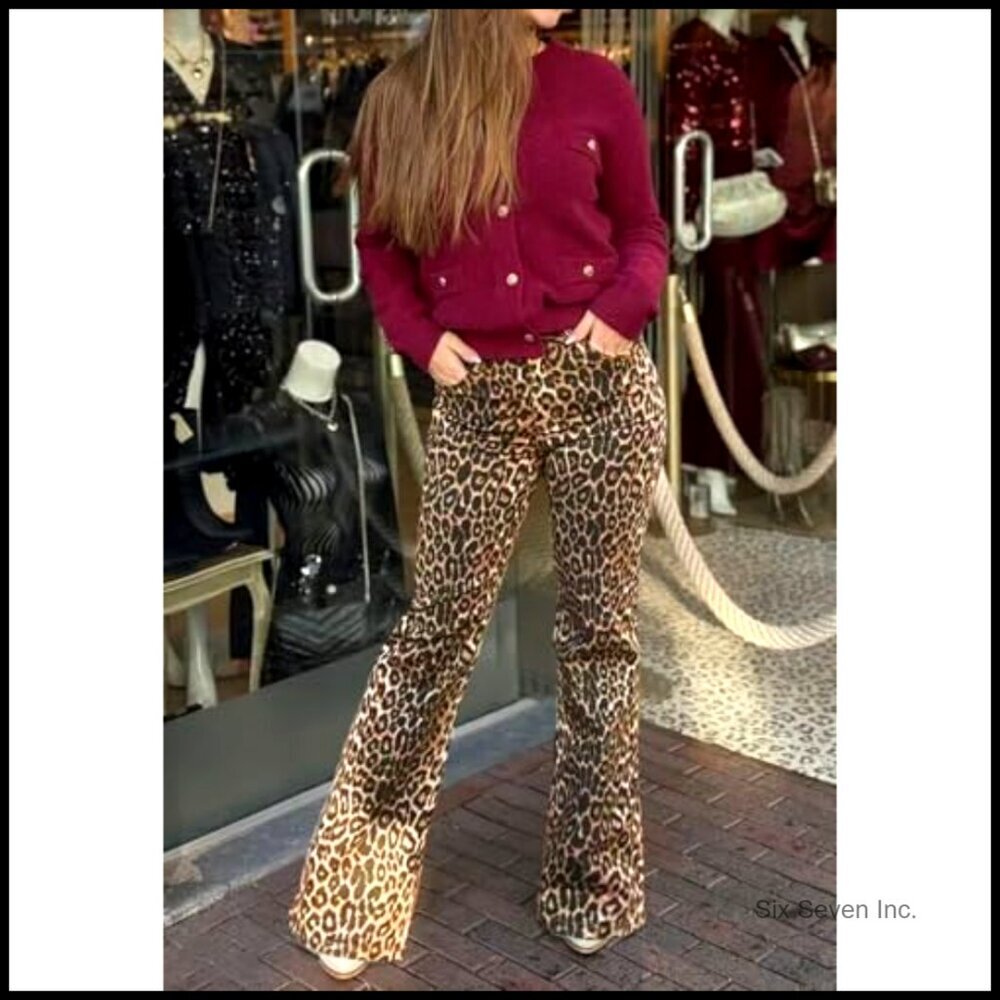 High Waisted Stretch Flare Jeans Bootcut Bell Bottoms - Picture 4 of 6